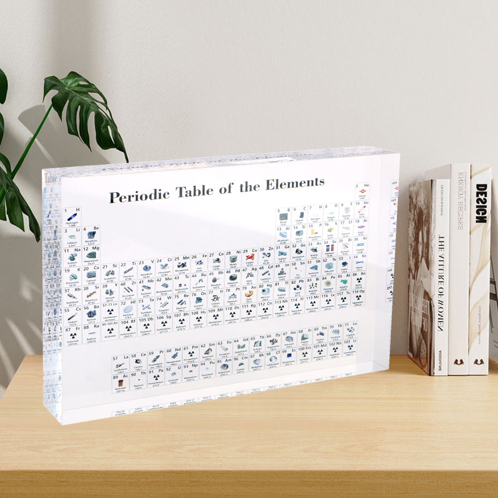 Kids Teaching Tool Crystal Chemical Element Display Periodic Table Of Elements Acrylic Periodic Table Display